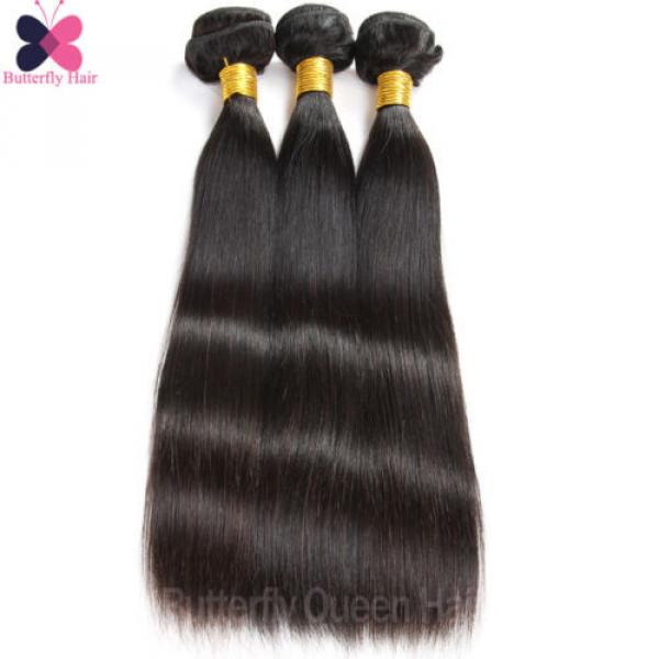 Natural Black Straight Hair 3Bundles Brazilian Virgin Hair Cheap 150G Human Hair #3 image