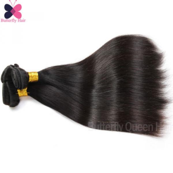 Natural Black Straight Hair 3Bundles Brazilian Virgin Hair Cheap 150G Human Hair #5 image
