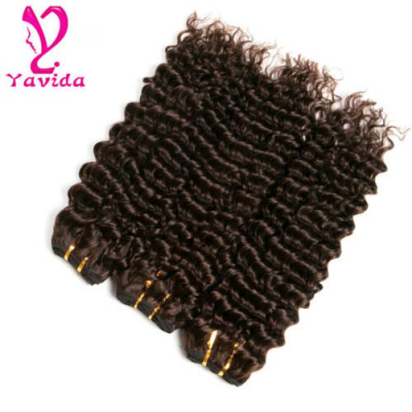 7A Unprocessed Brazilian Virgin Deep Wave Curly Hair 3 Bundles Total 300g #2 #4 image