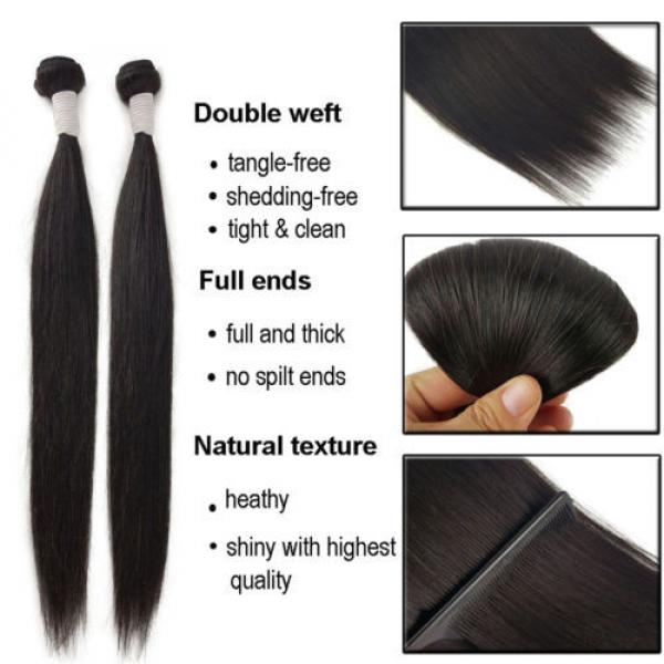 3 Bundles 150g 100% Brazilian Body Wave  Virgin Hair Weft Striaght Loose Wave 8A #2 image