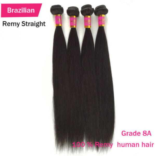 8A 3 Bundles/150g Brazilian Body Wave Virgin Hair Extensions Straight Human Hair #4 image