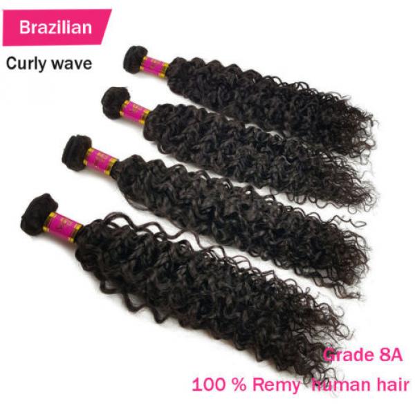 8A 3 Bundles/150g Brazilian Body Wave Virgin Hair Extensions Straight Human Hair #5 image