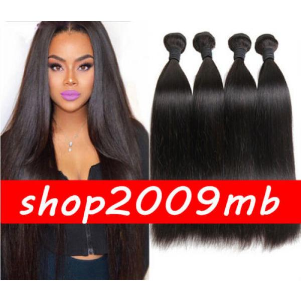 8A 1 Bundle 100% Remy Virgin Brazilian Human Hair Extensions Weft Straight Hair #1 image