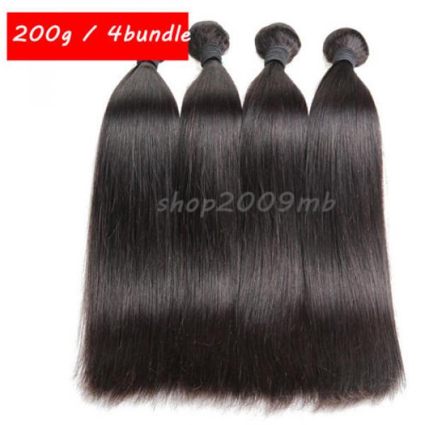 8A 1 Bundle 100% Remy Virgin Brazilian Human Hair Extensions Weft Straight Hair #4 image