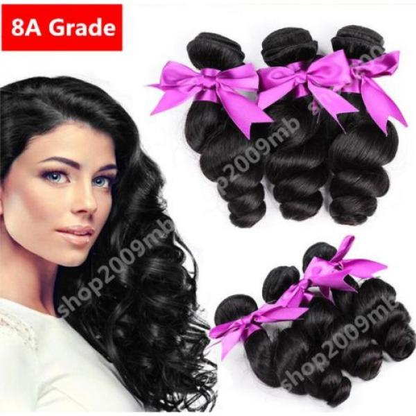 8A Brazilian Loose Wave Virgin Hair 300G 3 Bundles Thick Weave Wefts Extension #1 image