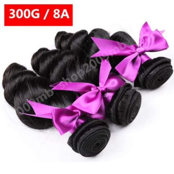 8A Brazilian Loose Wave Virgin Hair 300G 3 Bundles Thick Weave Wefts Extension #5 image