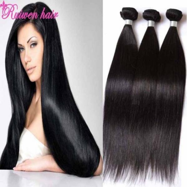 Virgin Brazilian Hair Extensions 3 Bundles 150g Human Hair Weave 8A Unprocessed #1 image