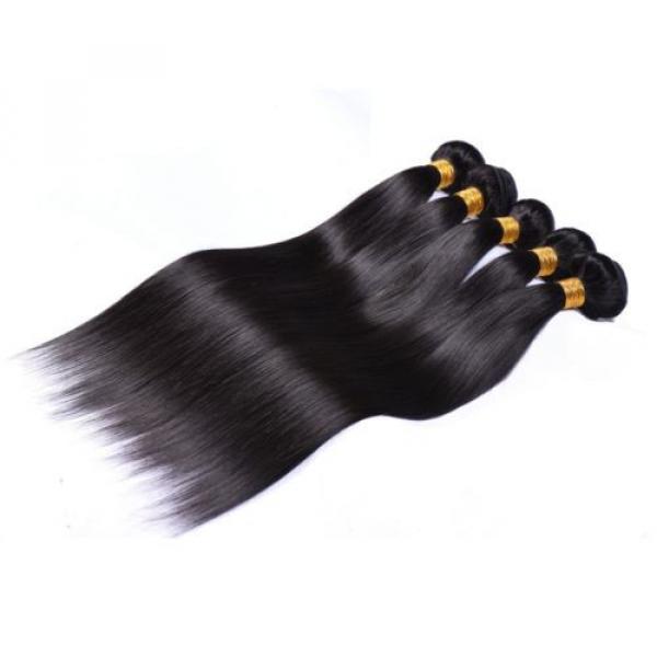 4 bundles Brazilian Virgin Remy hair Straight Human Hair Weave Extensions 200g #5 image