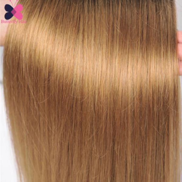 8A Brazilian Virgin Hair Straight 4 Bundles Ombre Human Hair Extensions Weft #5 image
