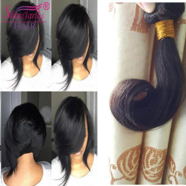 8&#034; 10&#034; 100% Brazilian Body Wave Virgin Hair Weft Wavy BoB Short Hair 150g 8A #3 image