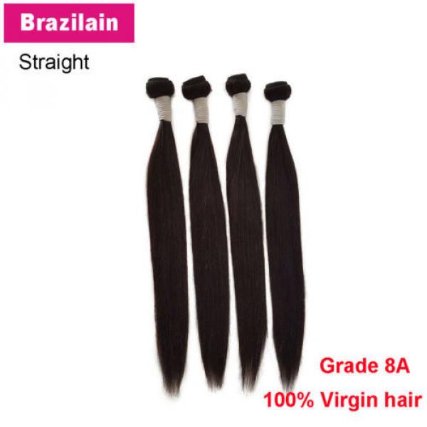 4 Bundles 200g 100% Brazilian Body Wave Virgin Hair Weft Striaght Body Wave 8A #3 image