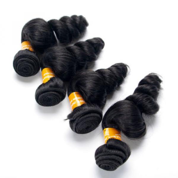 Virgin Brazilian Hair Weave 200g/ 4 Bundles Loose Wave Human Hair Extensions #2 image