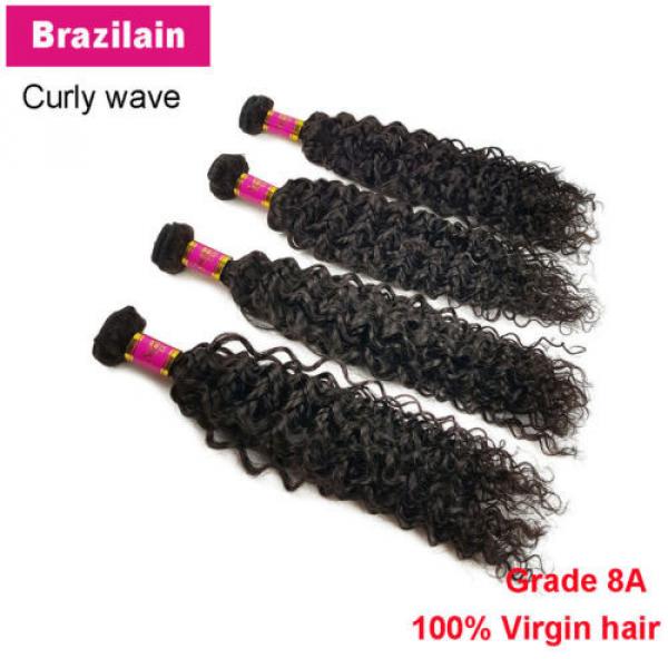 4 Bundles 200g 100% Brazilian Body Wave Virgin Hair Weft Striaght Body Wave 8A #5 image