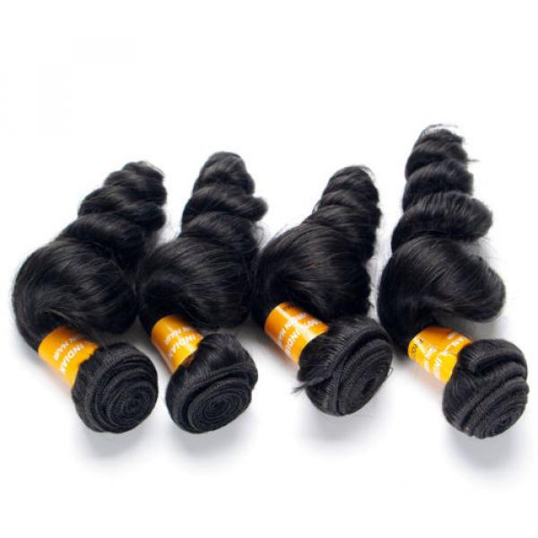 Virgin Brazilian Hair Weave 200g/ 4 Bundles Loose Wave Human Hair Extensions #4 image