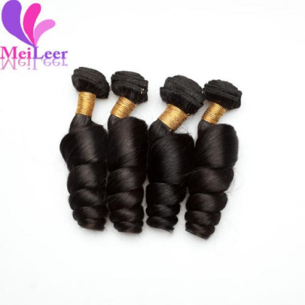 Loose Wave Brazilian Real Remy Virgin 100% Human Hair Extension Weaves 3 Bundles #4 image