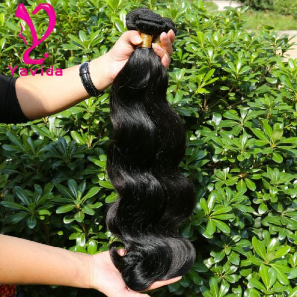 THICK 7A 100% Unprocessed Brazilian Virgin Body Wave Human Hair Extensions 300G #3 image
