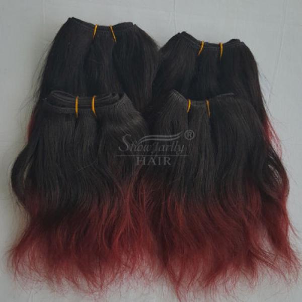 6&#034; Ombre 100% Brazilian Natural Wave Virgin Hair Weft Human Wavy Hair Bundles 8A #2 image