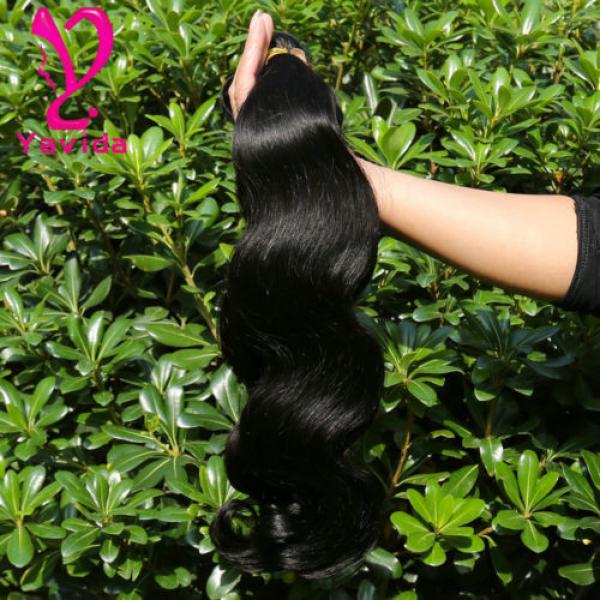 THICK 7A 100% Unprocessed Brazilian Virgin Body Wave Human Hair Extensions 300G #4 image