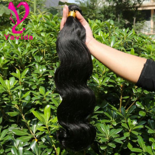 THICK 7A 100% Unprocessed Brazilian Virgin Body Wave Human Hair Extensions 300G #5 image