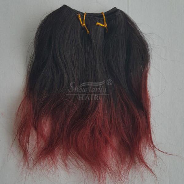 6&#034; Ombre 100% Brazilian Natural Wave Virgin Hair Weft Human Wavy Hair Bundles 8A #4 image
