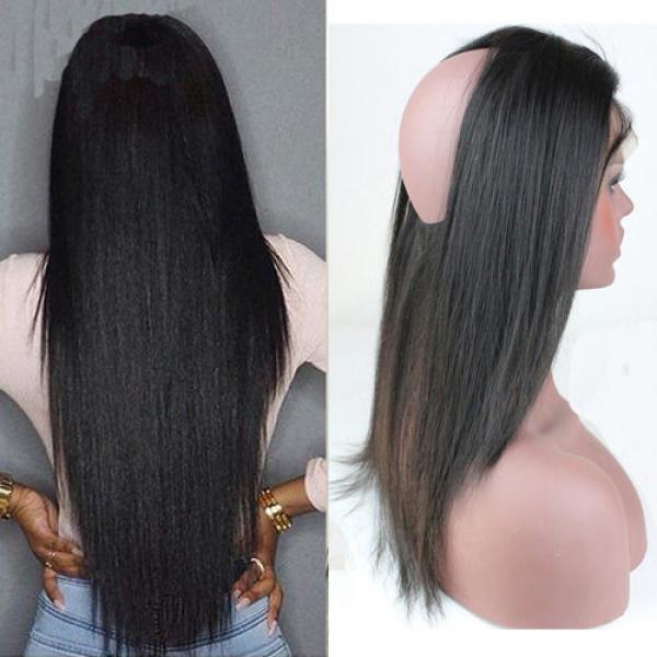 Brazilian Virgin Hair 22x4inch 360 Lace Band Frontal Back Closure Straight #1 image