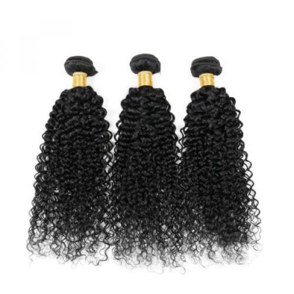 Brazilian 7A Kinkly Curly Remy Virgin Human Hair Extensions Weave 3 Bundles/150g #2 image