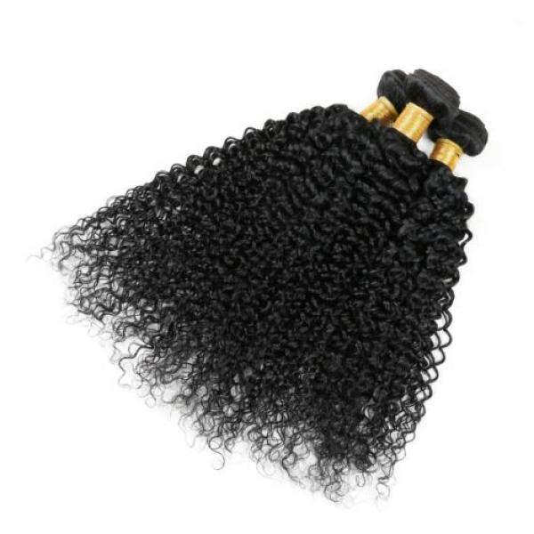 Brazilian 7A Kinkly Curly Remy Virgin Human Hair Extensions Weave 3 Bundles/150g #3 image