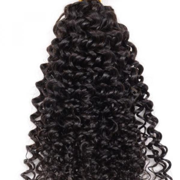 Brazilian 7A Kinkly Curly Remy Virgin Human Hair Extensions Weave 3 Bundles/150g #4 image