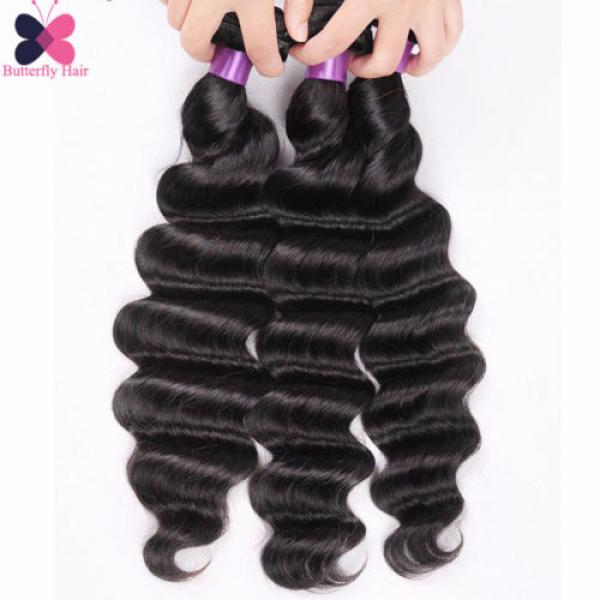 Ombre Brazilian Virgin Hair Loose Deep Wave 3 Bundles 300g Wavy Human Hair Weave #2 image