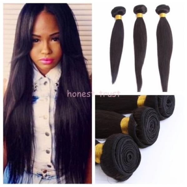 1 Bundle Brazilian 100% Virgin Human hair Straight Remy Weave Weft Extension 50g #2 image