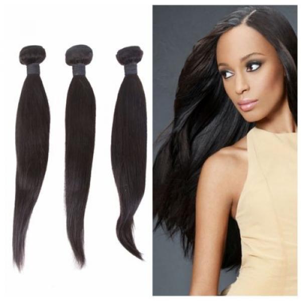 1 Bundle Brazilian 100% Virgin Human hair Straight Remy Weave Weft Extension 50g #3 image