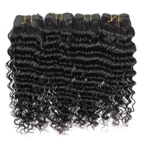 4 Bundles/200g 100% Unprocessed Brazilian Virgin Deep Wave Human Hair Weave 7A #2 image