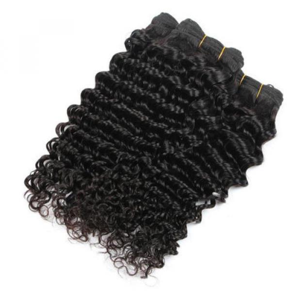 4 Bundles/200g 100% Unprocessed Brazilian Virgin Deep Wave Human Hair Weave 7A #3 image