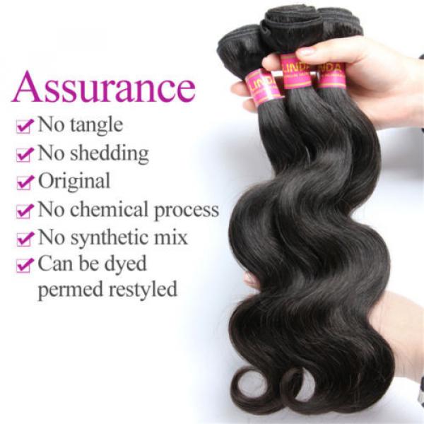 Brazilian Virgin Body Wave Weave Weft 100% Human Hair Body Wavy 3 Bundles/150g #4 image