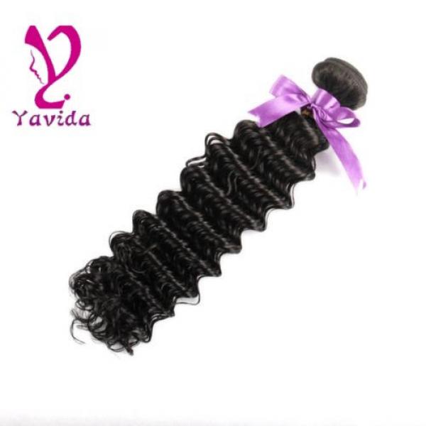 7A Grade Virgin Brazilian Deep Wavy Wave Human Hair Extensions Weft 100g/1Bundle #2 image