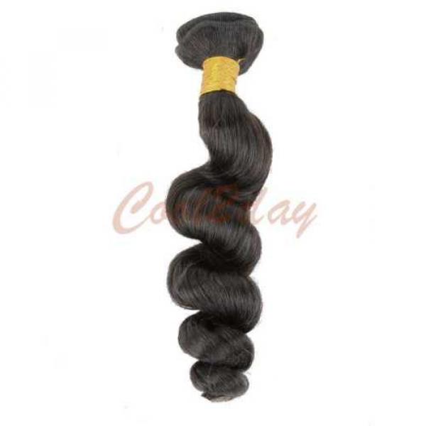 3 Bundles Brazilian Loose Wave Hair Weft 100% Virgin Human Hair Extensions Weave #3 image