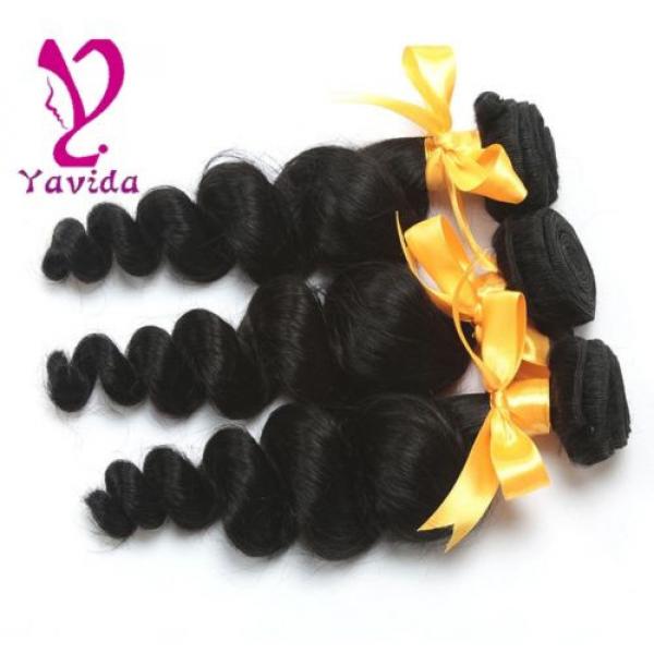 Brazilian Loose Wave Hair Weft 100g/1Bundle Virgin Human Hair Extension Weave #3 image
