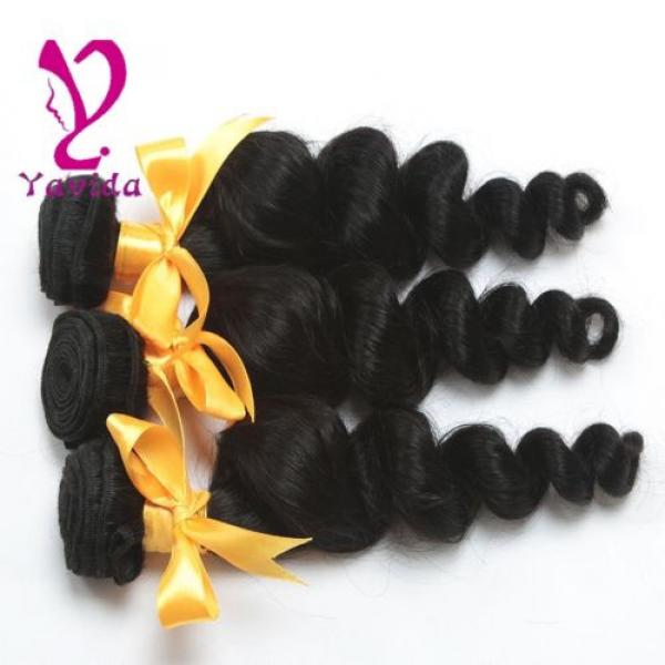 Brazilian Loose Wave Hair Weft 100g/1Bundle Virgin Human Hair Extension Weave #4 image