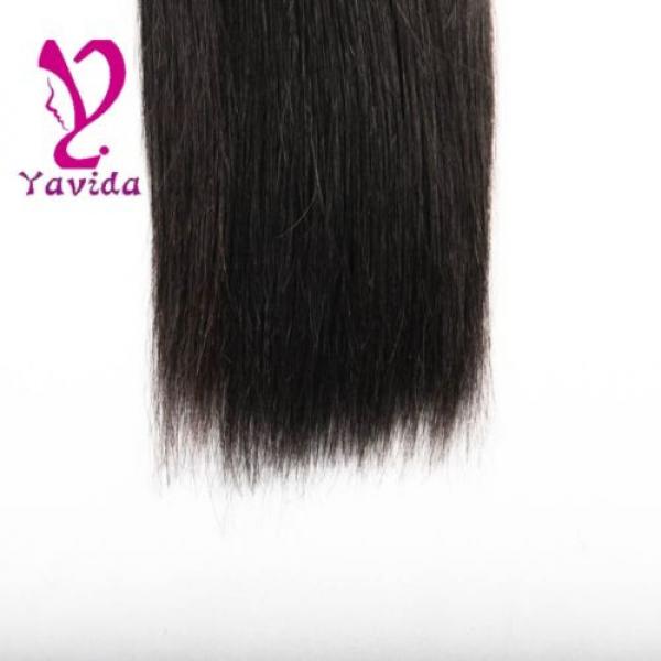 1 Bundle/100g 100% Unprocessed Virgin Brazilian Straight Silky Human Hair Weft #5 image