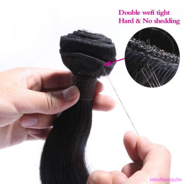 300g Bundle Brazilian Virgin Human Ramy Hair Extensions Weaving Weft Straight 7A #2 image
