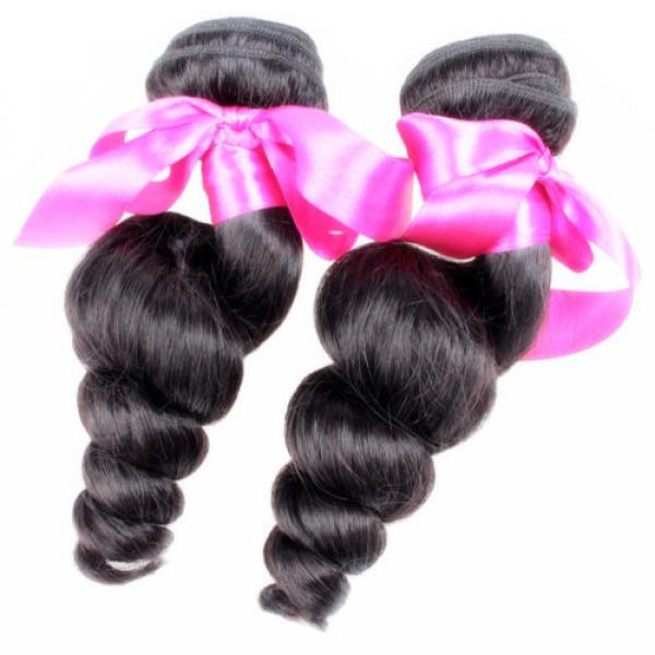 300g Bundle Loose Weave Unprocessed Brazilian Virgin Human Hair Extension Weft #4 image