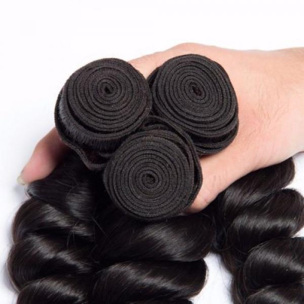 Virgin Brazilian Hair Weave 150g/3Bundles Loose Wave 100% Human Hair Extensions #5 image