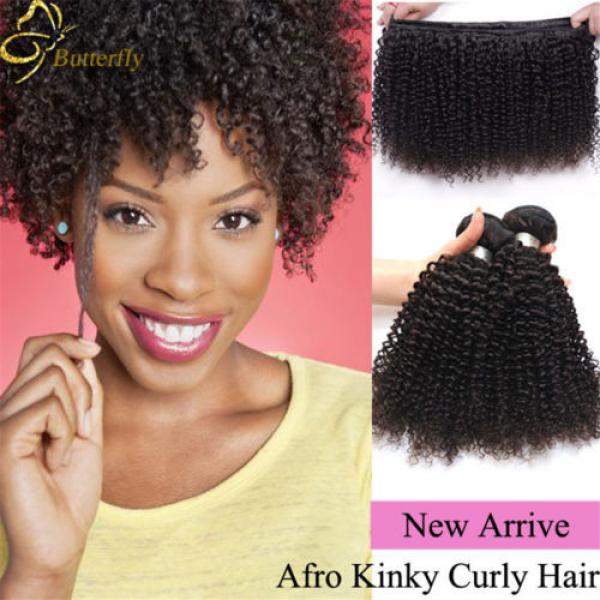 Brazilian Curly Virgin Hair 4Bundles 200g Afro Kinky Curly Human Hair Weave Weft #1 image