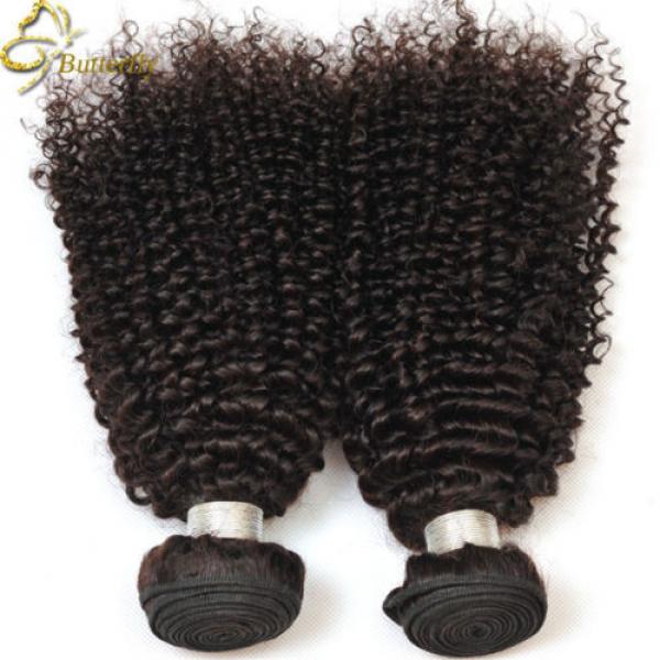 Brazilian Curly Virgin Hair 4Bundles 200g Afro Kinky Curly Human Hair Weave Weft #5 image