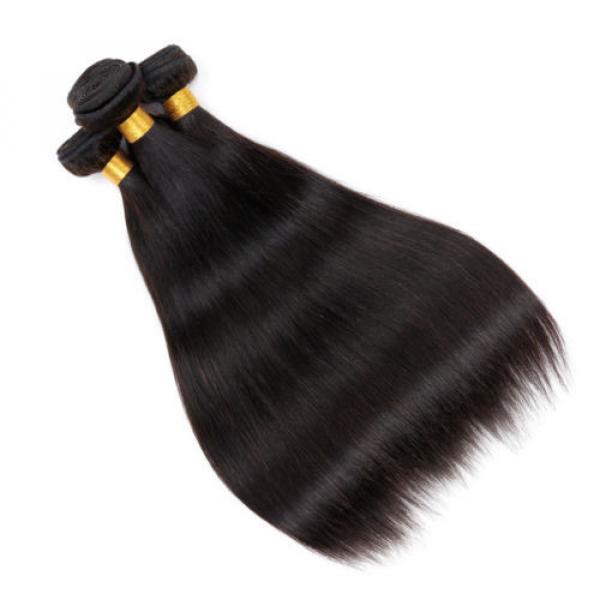 100% Unprocessed Brazilian Virgin Hair Extensions Weave Straight 4 Bundles 200g #2 image