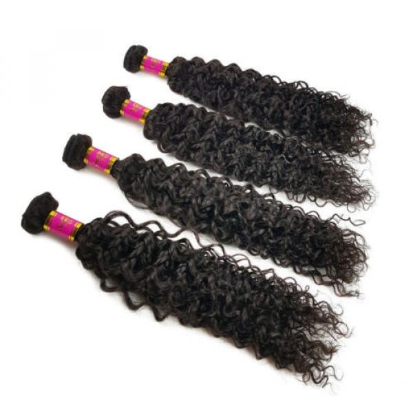 3 Bundles 150g 100% Brazilian Curly Wave Virgin Hair Weft Bundles Hair Weave 8A #2 image
