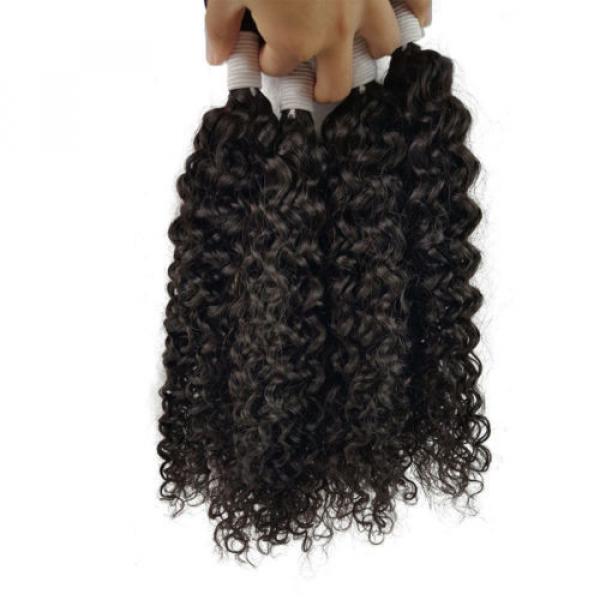 3 Bundles 150g 100% Brazilian Curly Wave Virgin Hair Weft Bundles Hair Weave 8A #4 image