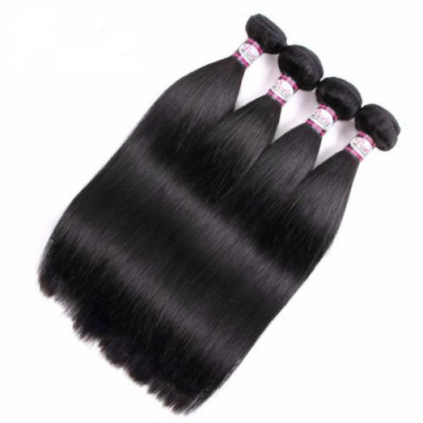 Brazilian Virgin Remy Human Hair Extensions Weave Straight 4 Bundle Weaving 200G #3 image