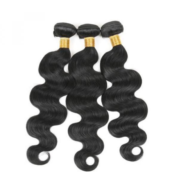8A Brazilian Virgin Body Wave Human Hair Extensions 3 Bundles/150g Hair Weave #3 image
