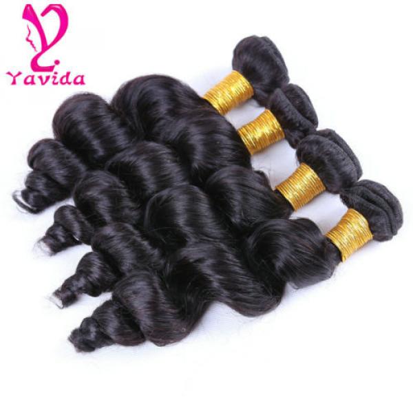 7A Brazilian Virgin Hair Weave Loose Wave Human Hair Extensions 4 Bundles 400g #1 image